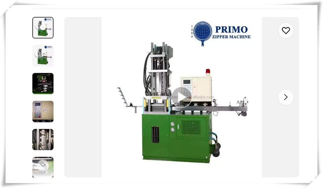 100 Tons Vertical Zipper Injection Molding Machine